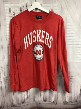 Nebraska Huskers Red Long Sleeve Tee Shirt Volleyball L